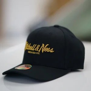 Mitchell & Ness Keps - Own Brand Pinscript Black/Gold Red Classic
